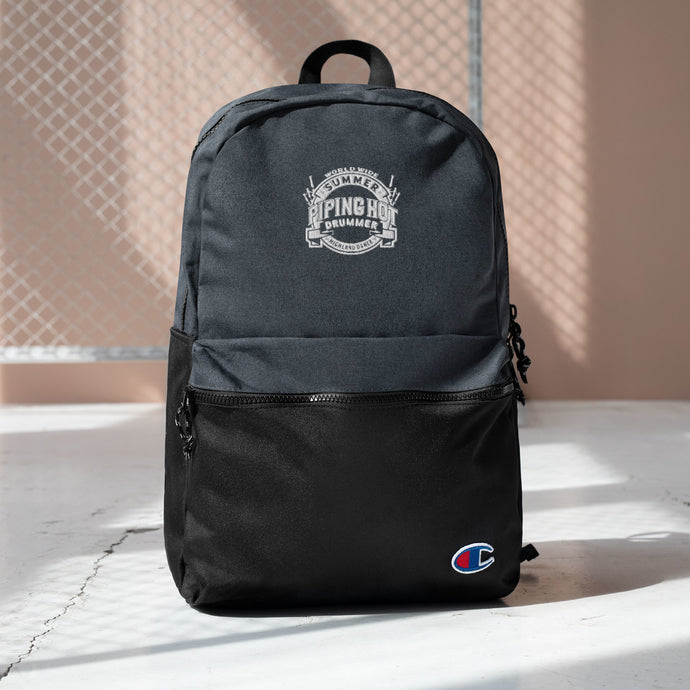 Piping Hot Summer Drummer Embroidered Champion Backpack